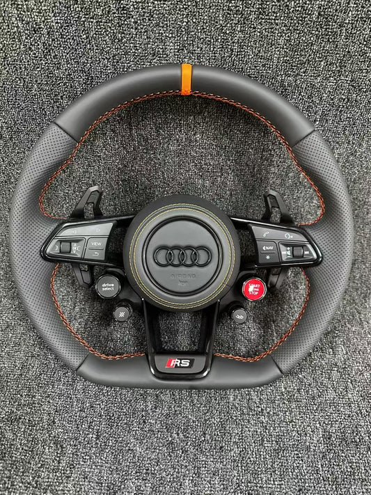 Sports Leather Audi Steering Wheel with 4 Knob