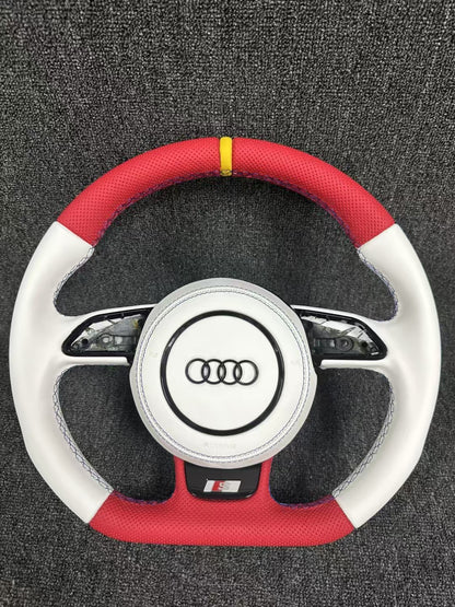 Customized High Quality Leather Steering Wheel for Audi RS RS3 RS4 RS5 S3 S4 S5 B9 A3 A4 A5