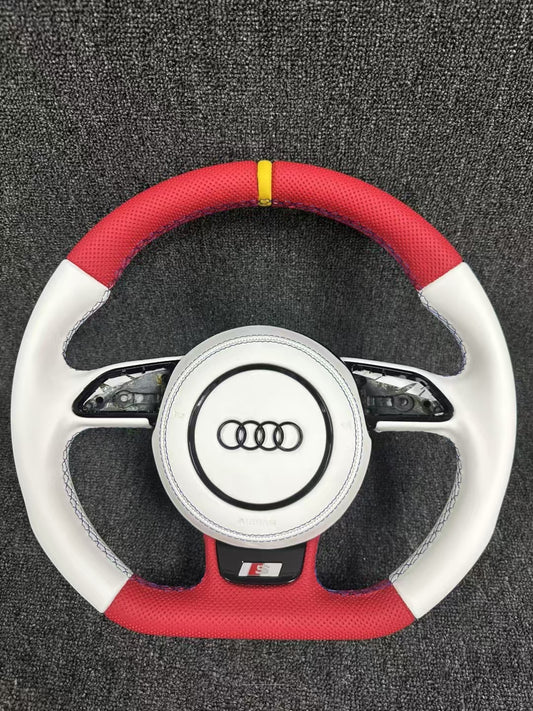 Customized High Quality Leather Steering Wheel for Audi RS RS3 RS4 RS5 S3 S4 S5 B9 A3 A4 A5