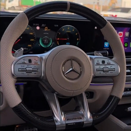 AMG Steering Wheel for Mercedes-Benz AMG GT C63 E63 S63 G63 G65 GT63 GTS GT R GTR GT-R C190 X190 X290 SL63 EQA EQB EQC GLE63