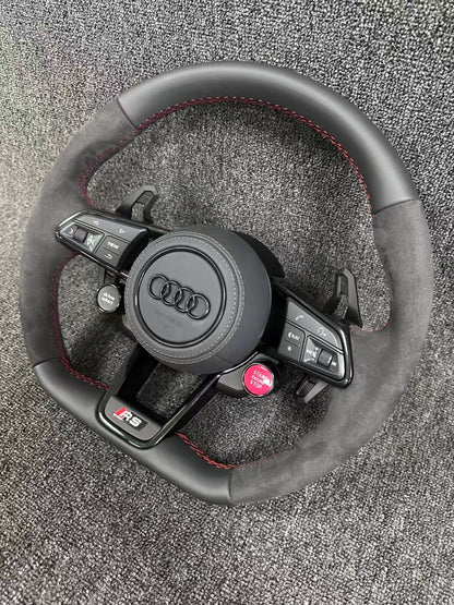 Audi Alcantara Steering Wheel A1 A3 A4 A5 A6 A7 RS RS3 C7 Q5 Q7 S3 S5 8V B8 S4 Q3 Q8 TT Support Any Customization