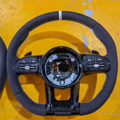 Customized full Alcantara steering wheel for Mercedes Benz