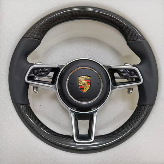 Carbon Fiber Steering Wheel for Porsche Mancan Panamera Cayenne 718