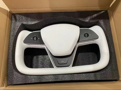 Plug & Play Heated Yoke Steering Wheel for Tesla Model S/X OEM Connectors & Quick Installation