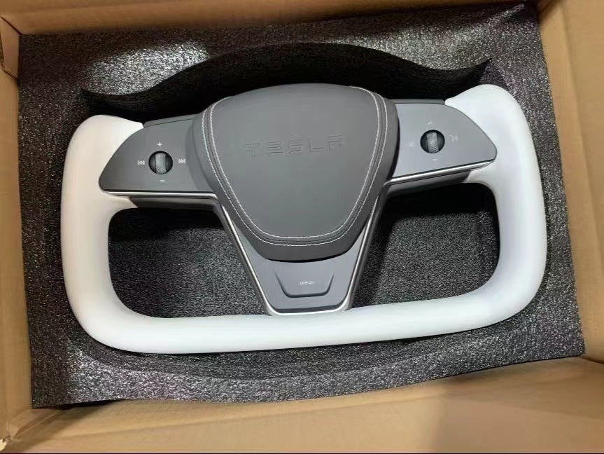 Plug & Play Heated Yoke Steering Wheel for Tesla Model S/X OEM Connectors & Quick Installation