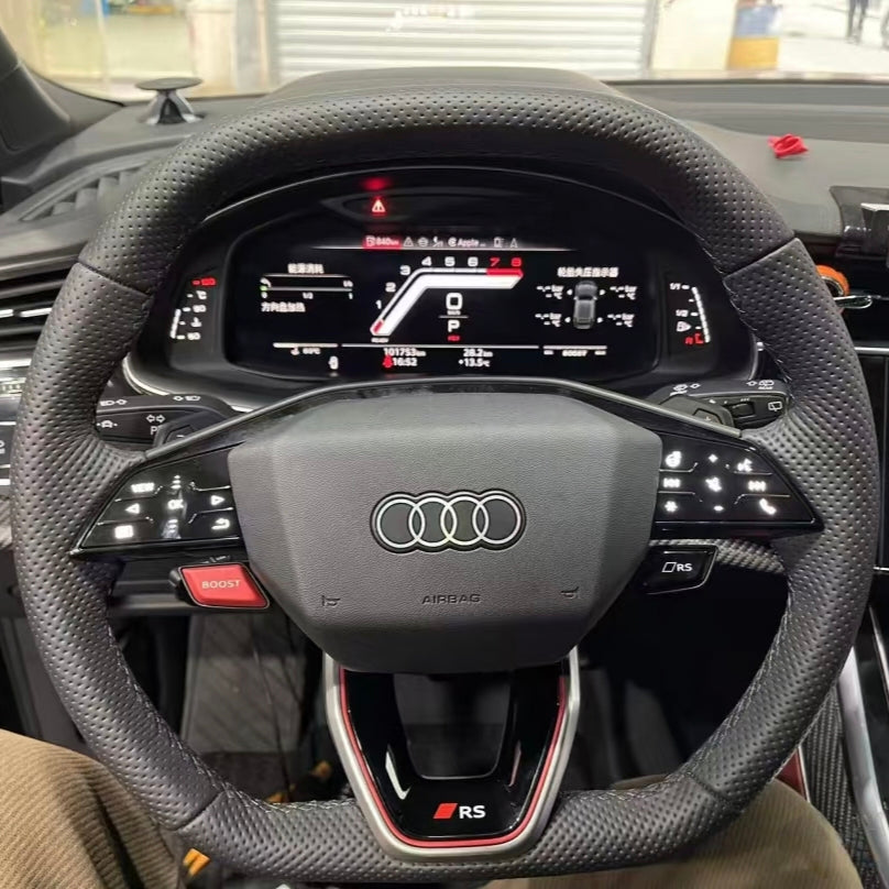 Leather Steering Wheel for Audis A6L A7 A8 Q5 Q7 RS4 RS5 A4L A5 A3 A7 Q2 Q3 S4 S5 S7 B8 C7
