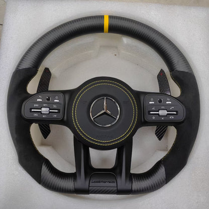 Matte carbon fiber steering wheel suitable for Mercedes Benz