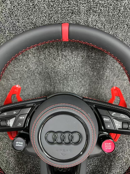 Custom Audi Leather Steering Wheel Car Accessories with Knob