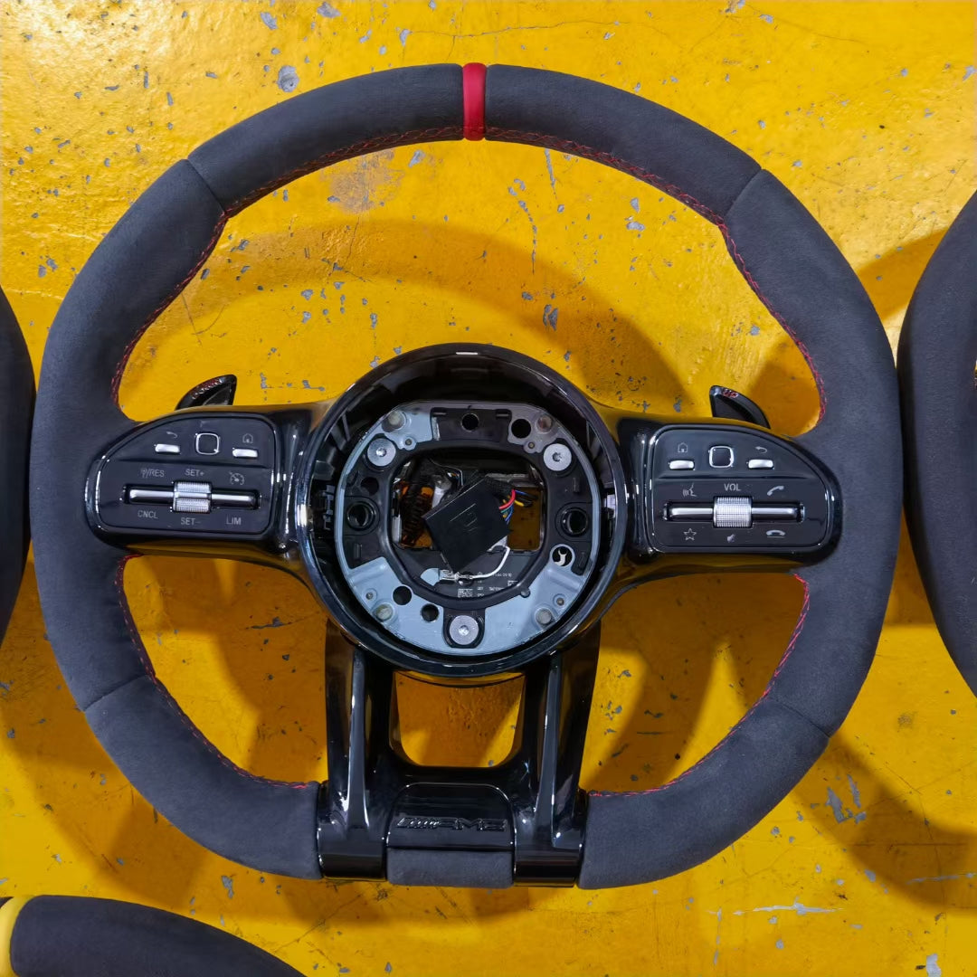 Customized full Alcantara steering wheel for Mercedes Benz