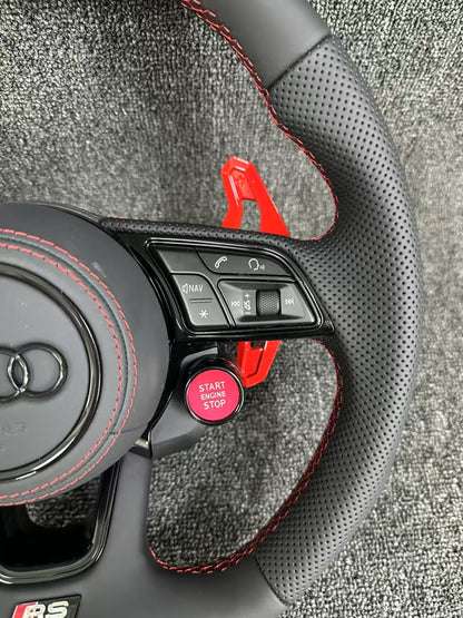 Custom Audi Leather Steering Wheel Car Accessories with Knob