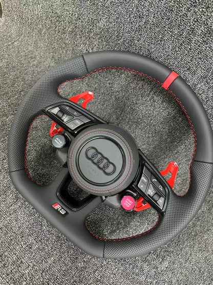 Custom Audi Leather Steering Wheel Car Accessories with Knob