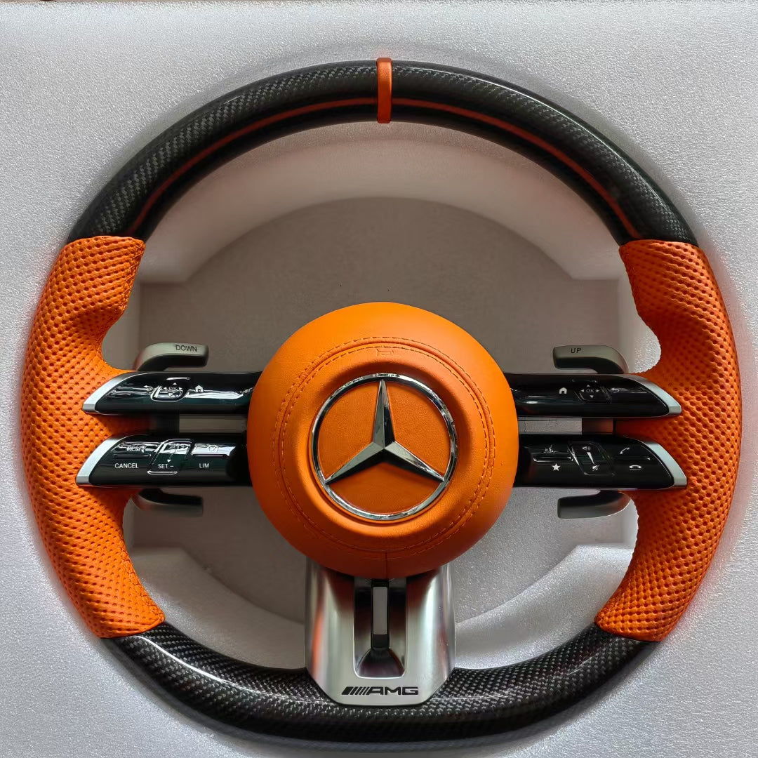 AUTO AMG Steering Wheel for Mercedes-Benz AMG GT W190 W290 W205 W166 W167 W177 W213 W217 W222 W223 W253 W257 W292 W463 W464 W447