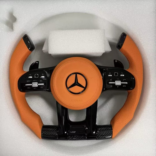 Full Leather 205W Amg Steering Wheel for Mercedes Benz C-Class Hot Sale