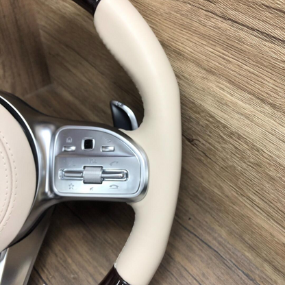 Custom Carbon Fiber Rosewood Steering Wheel Steering Wheel for Mercedes-Benz W117 W204 W205 W167 W213 W222 W207 W212 Cars Auto Steering Parts