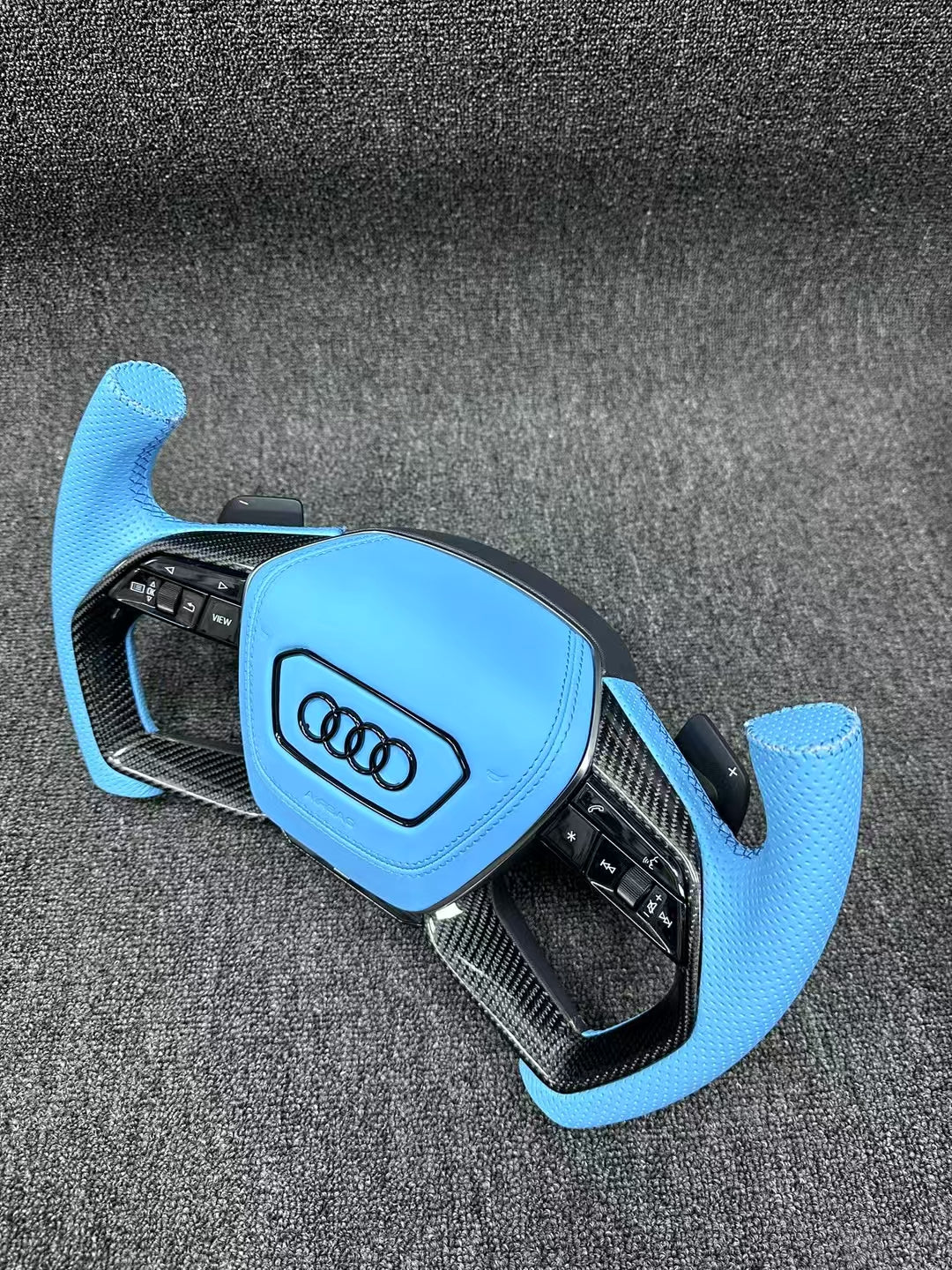 Alcantara Carbon Fiber Steering Wheel for Audi S6 S7 A4 A5 A6 A7 Q3 Q5 A3 S3 S8 R8 Car Steering Wheel