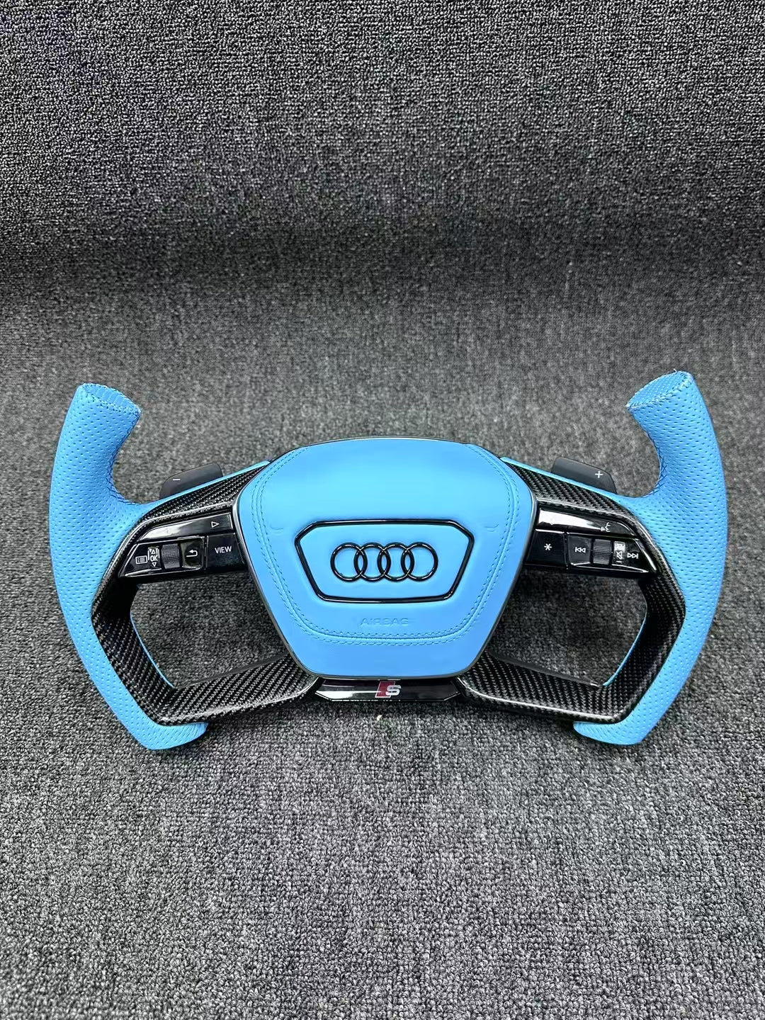 Alcantara Carbon Fiber Steering Wheel for Audi S6 S7 A4 A5 A6 A7 Q3 Q5 A3 S3 S8 R8 Car Steering Wheel