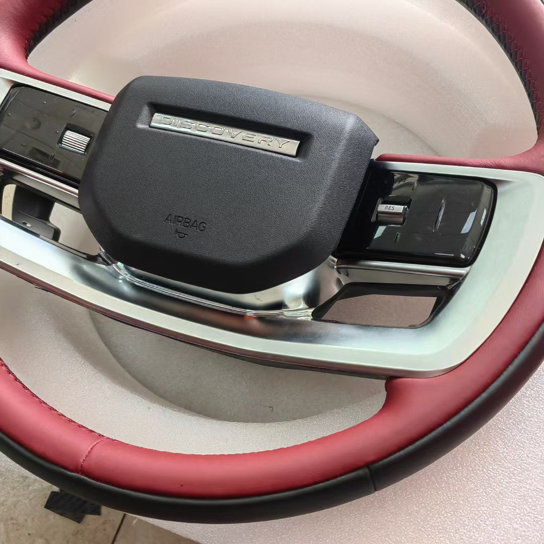 Black Red Full Leather Car Steering Wheel for Land Rover Range Rover Sport Discovery Sport Velar Range Rover Evoque