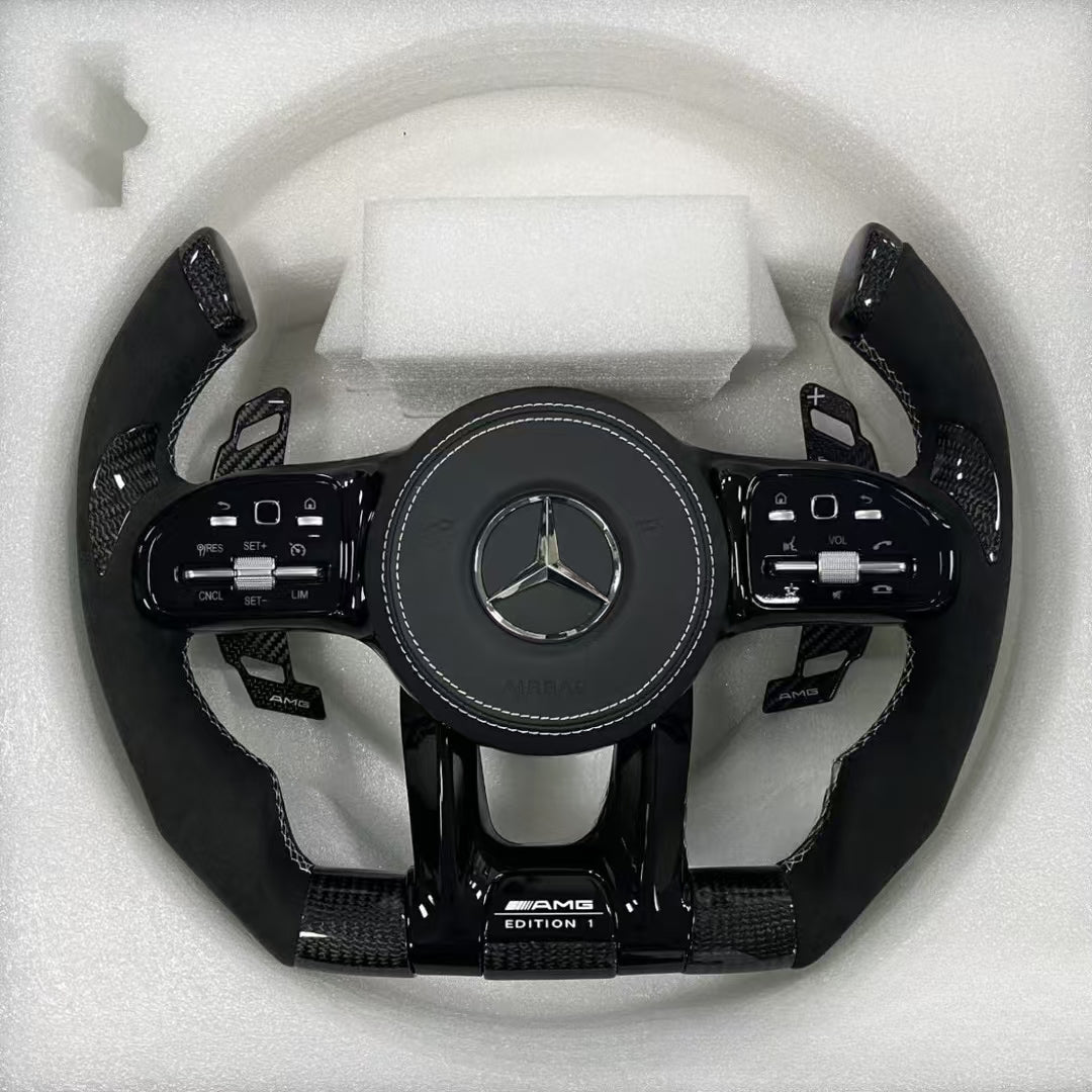 High Quality Custom Full Leather Steering Wheel for Mercedes Benz AMG Steering Wheel