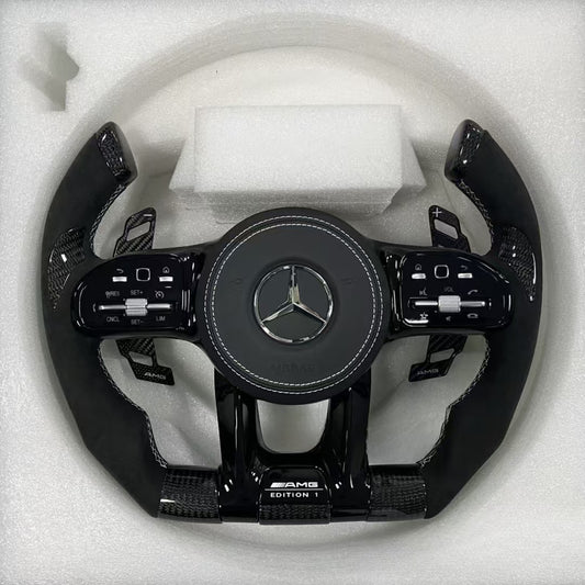 High Quality Custom Full Leather Steering Wheel for Mercedes Benz AMG Steering Wheel