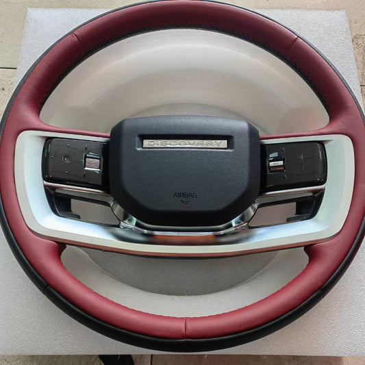 Black Red Full Leather Car Steering Wheel for Land Rover Range Rover Sport Discovery Sport Velar Range Rover Evoque