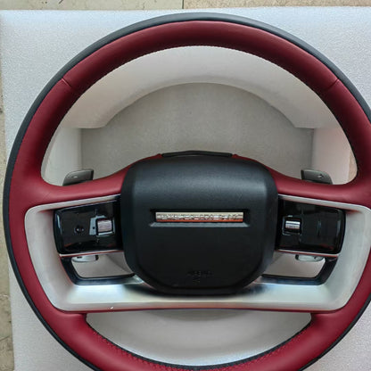 Black Red Full Leather Car Steering Wheel for Land Rover Range Rover Sport Discovery Sport Velar Range Rover Evoque