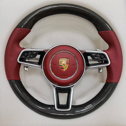 Carbon Fiber Steering Wheel for Porsche Mancan Panamera Cayenne 718