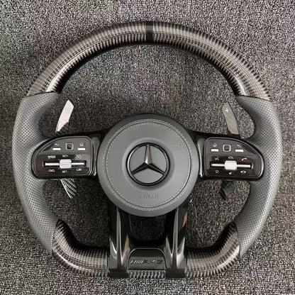 Carbon Fiber Steering Wheel for Benzs Slc-class Slc200 Slc260 Slc300 AMG GT With Perforated Leather Steering Wheel