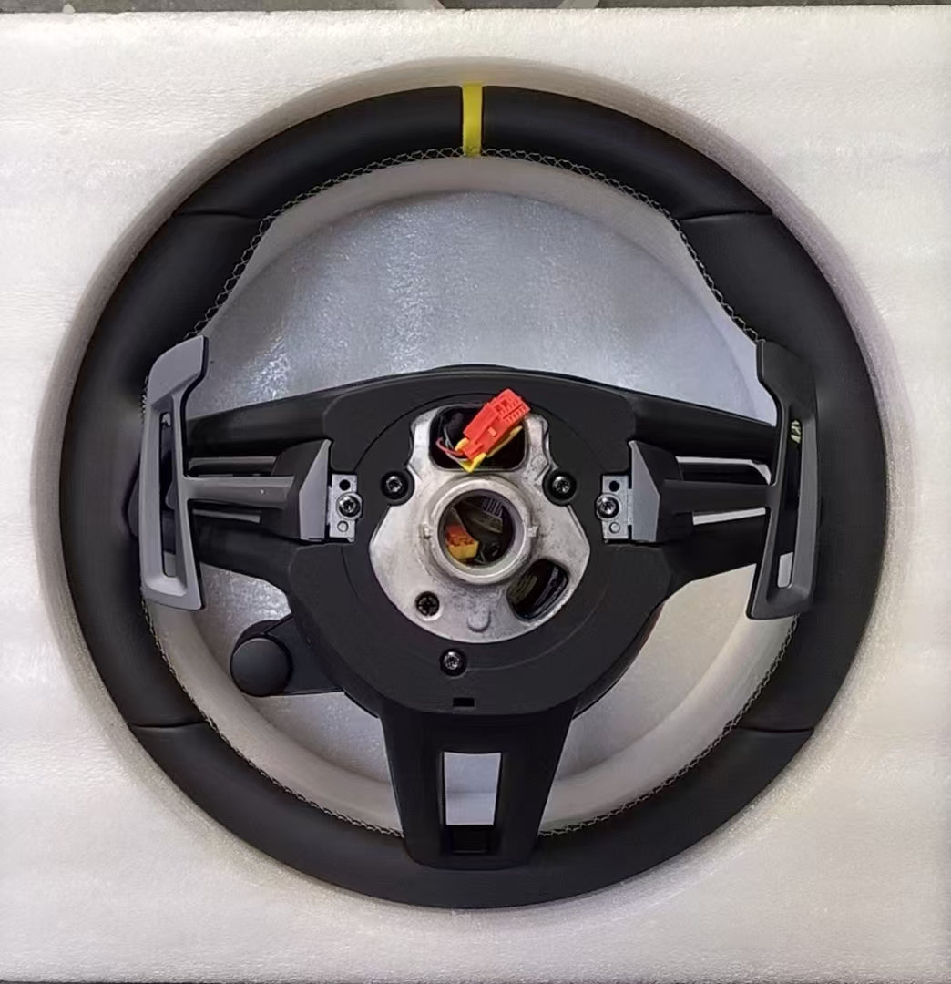 Alcantara High performance steering wheel (with knobs&large paddles) - Porsche Macan/Panamera/Cayenne/718 exclusive