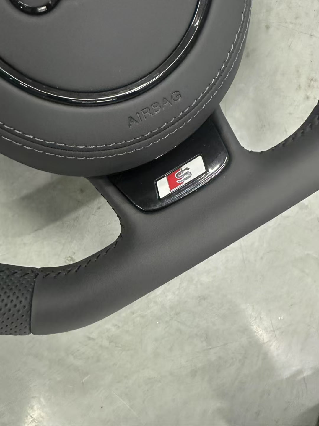 Red and Black Leather M Sport Steering Wheel for Audi B8 B9 C8 A3 A4 A5 A6 A7 A8 Q5 Q7 R8 TTRS C6 C7 S7 S4