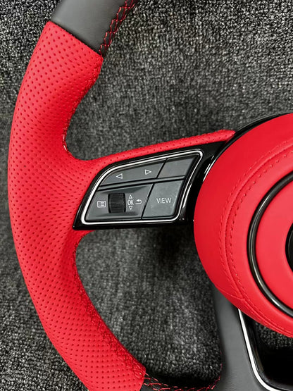 Volkswagen's old model has been upgraded to a new flat bottomed leather steering wheel, which supports customized leather colors