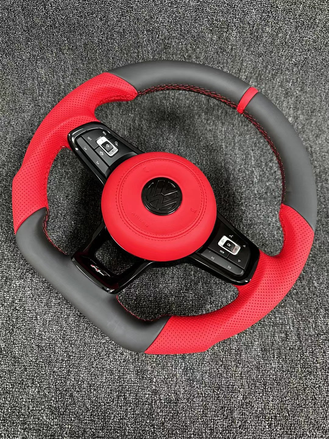 Volkswagen R line steering wheel flat bottomed sport multifunction steering wheel multifunction buttons with paddle shifters handle design