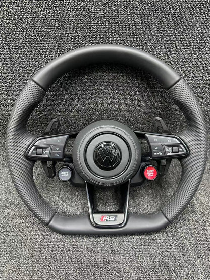 Non destructive installation of Volkswagen R8 steering wheel assembly PQ platform