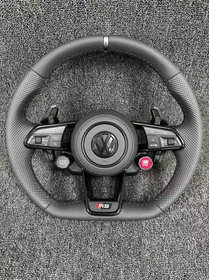 Non destructive installation of Volkswagen R8 steering wheel assembly PQ platform
