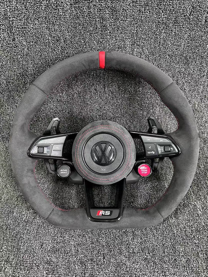 Non destructive installation of Volkswagen R8 steering wheel assembly PQ platform