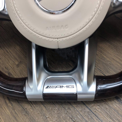 Custom Carbon Fiber Rosewood Steering Wheel Steering Wheel for Mercedes-Benz W117 W204 W205 W167 W213 W222 W207 W212 Cars Auto Steering Parts