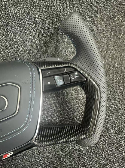 For Audi A4 A5 A6 A7 A8 Q5 Q7 R8 High Quality Carbon Fiber Aircraft Steering Wheel Assembly Accepts Personalized Customization