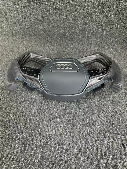 For Audi A4 A5 A6 A7 A8 Q5 Q7 R8 High Quality Carbon Fiber Aircraft Steering Wheel Assembly Accepts Personalized Customization
