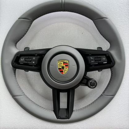 Modified Porsche Leather Steering Wheel for Porsche Cayman Cayenne Panamera Macan Tayneen Boxter Cocoa 718 911 955 957 970 971