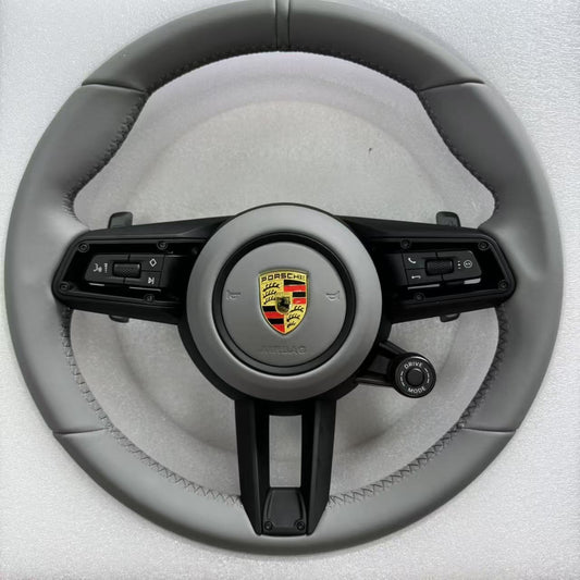 Modified Porsche Leather Steering Wheel for Porsche Cayman Cayenne Panamera Macan Tayneen Boxter Cocoa 718 911 955 957 970 971