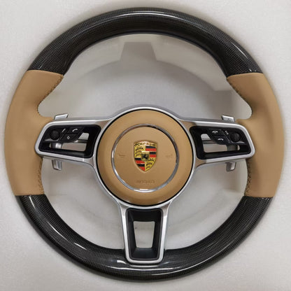 Carbon Fiber Steering Wheel for Porsche Mancan Panamera Cayenne 718