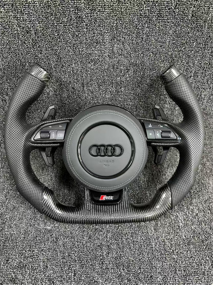 Audi steering wheel Customized carbon fiber, forged carbon, OLED, leather