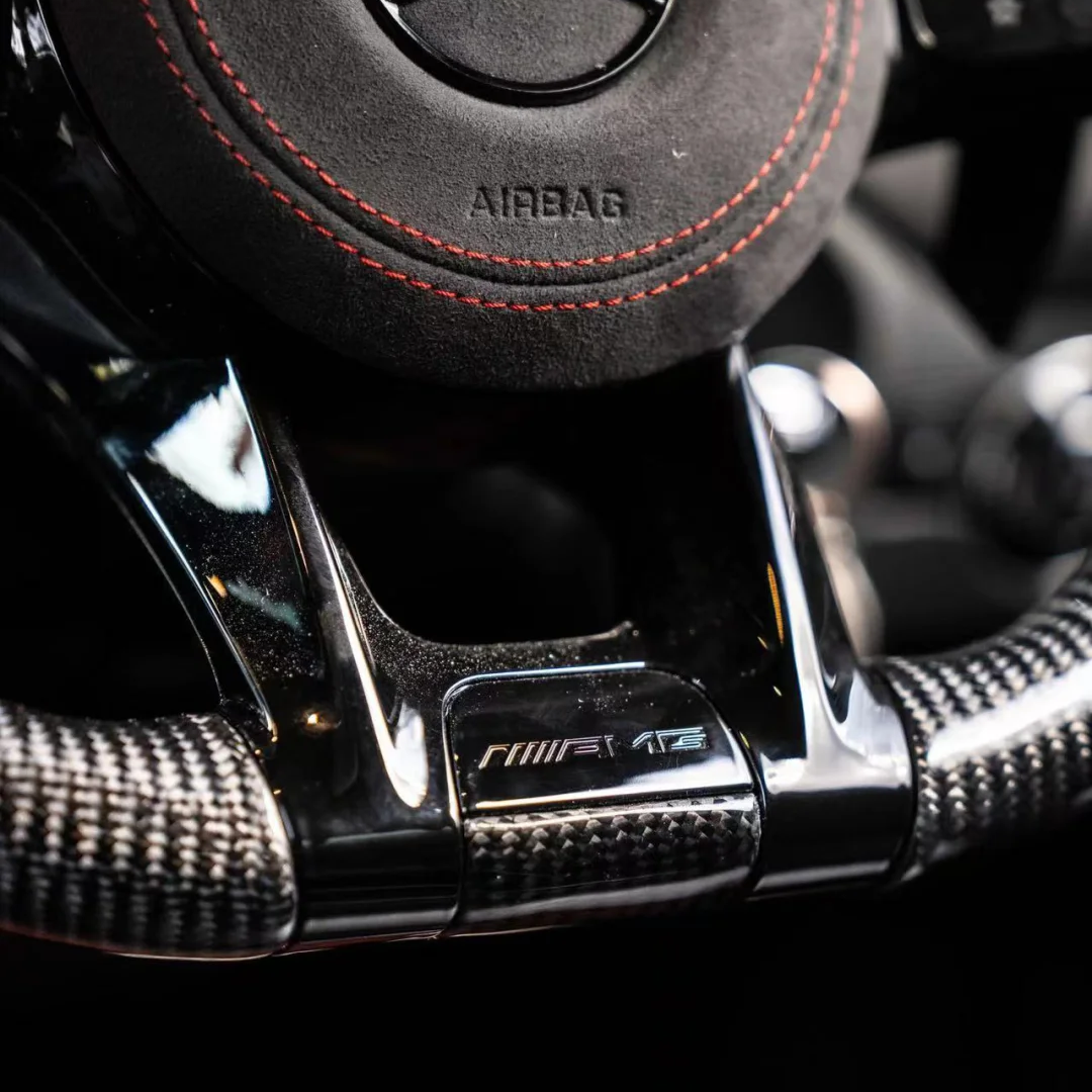 Customizable Carbon Fiber Leather Sports Steering Wheel Upgrade Fit for AMG GT W205 W212 W176 W211 Models Interior Accessory