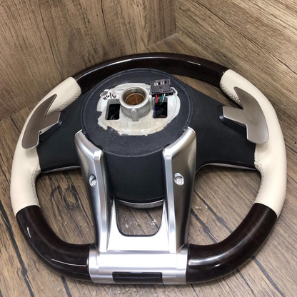 Custom Carbon Fiber Rosewood Steering Wheel Steering Wheel for Mercedes-Benz W117 W204 W205 W167 W213 W222 W207 W212 Cars Auto Steering Parts