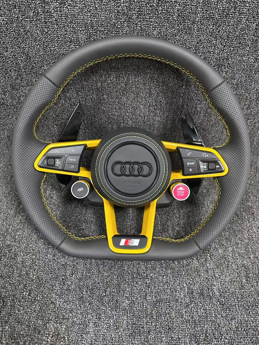 Factory Wholesale-audi R8 Multifunctional Steering Wheel Adaptation audi A3 A4L A5 A6L A7 A8 Q5 Q3 Universal