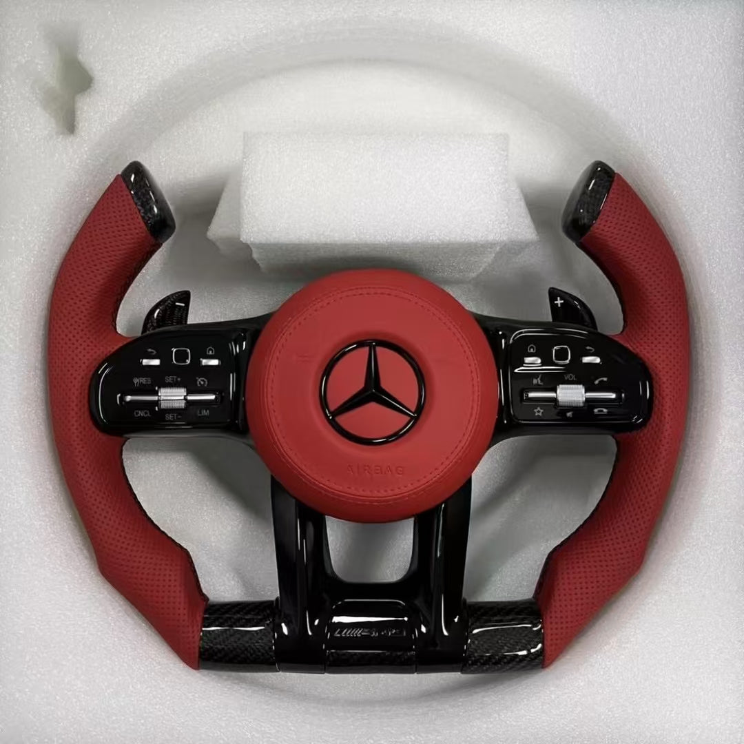 Full Leather 205W Amg Steering Wheel for Mercedes Benz C-Class Hot Sale
