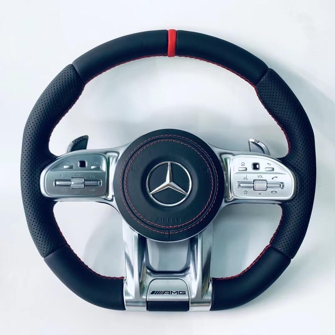 Customizable Leather Sports Steering Wheel Upgrade Fit for AMG GT W205 W212 W176 W211 Models Interior Accessory