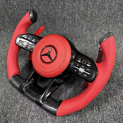 High Quality Custom Full Leather Steering Wheel for Mercedes Benz AMG Steering Wheel