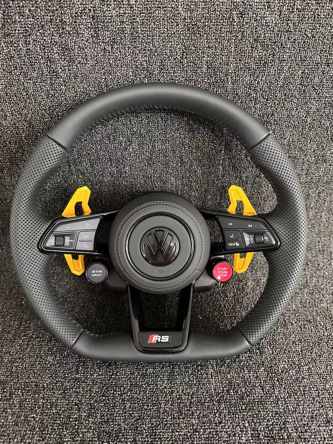 Non destructive installation of Volkswagen R8 steering wheel assembly PQ platform