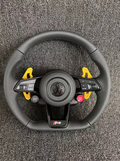 Non destructive installation of Volkswagen R8 steering wheel assembly PQ platform