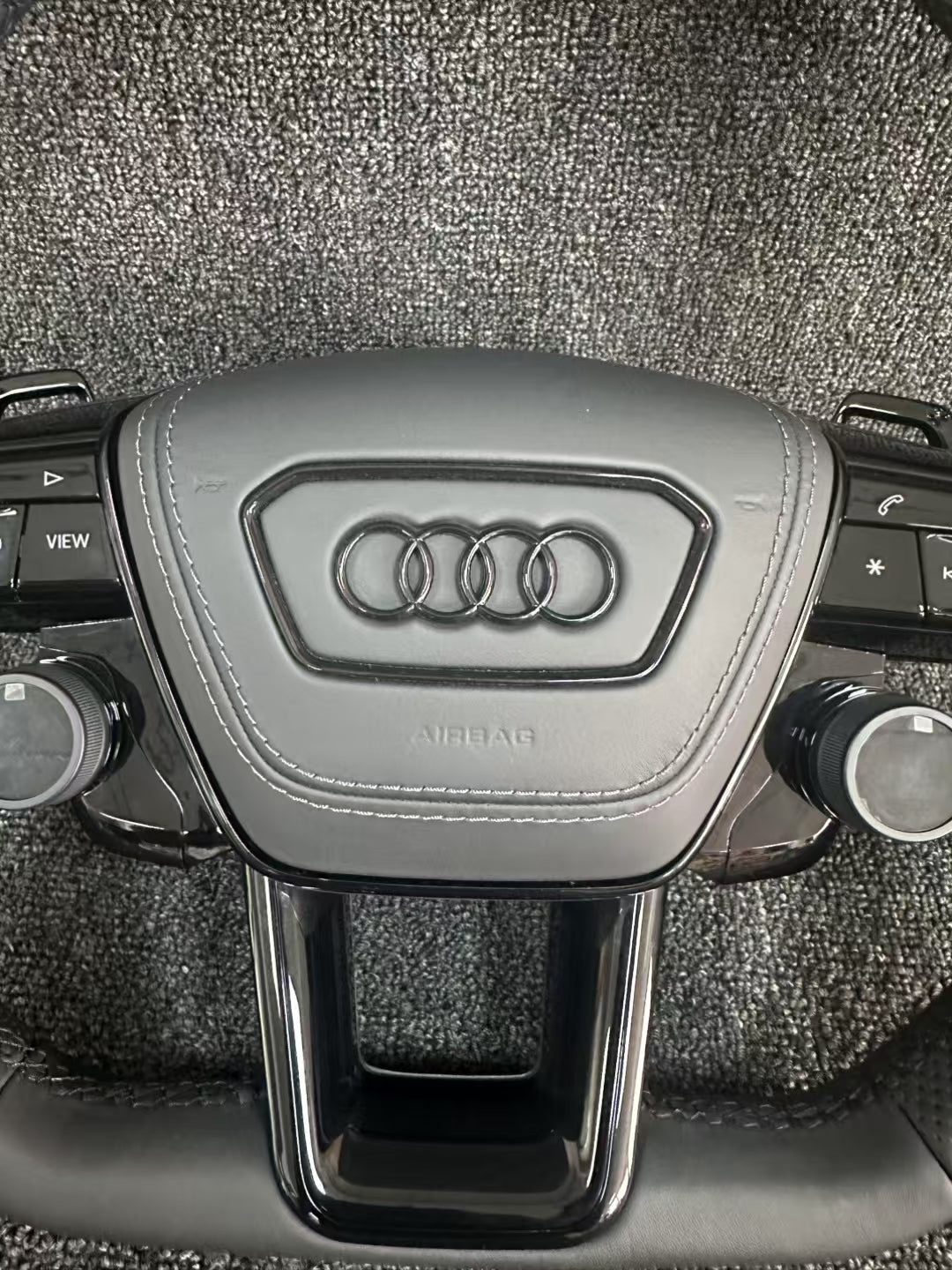 Audi leather steering wheel with LCD knob
